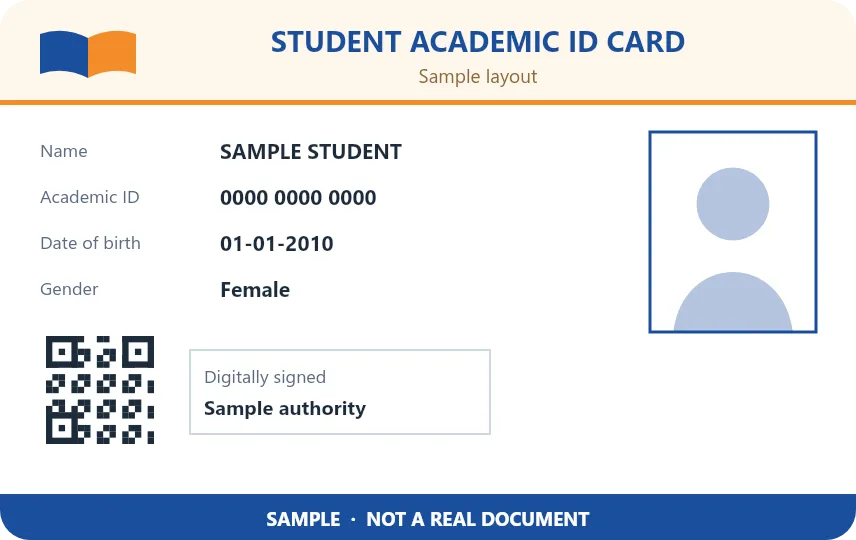 APAAR ID Card PVC card design