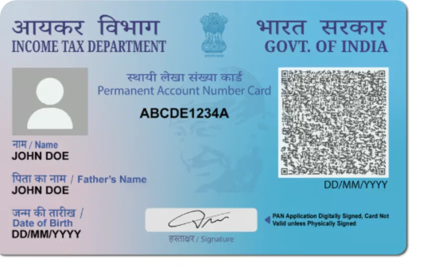 PAN Card PVC card design