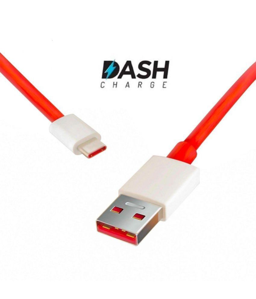 Voltvia 65W OnePlus Dash Warp Charge Cable, USB A to Type C Data Sync Fast Charging Cable Compatible with One Plus 3 /3T /5 /5T /6 /6T /7 /7T /7 pro, Nord 2/CE & for All Type C Devices - 1 Meter, Red